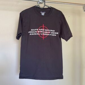 Safe and Sound Vegan Straight Edge Animal Liberation Tshirt